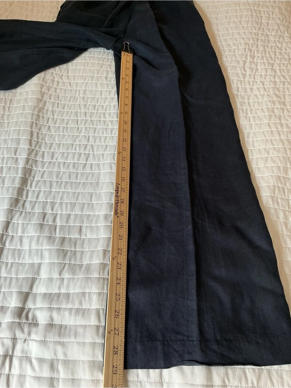 Wide Leg 100% linen Pants in Navy Blue